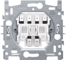 Niko, tweevoudige drukknop N.O. of N.G., 10 A/250 Vac, insteekklemmen