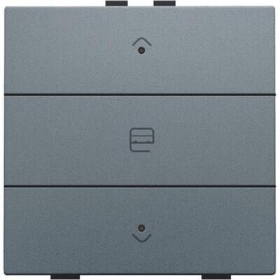 Enkelvoudige motorsturingsbediening met led voor Niko Home Control, blue grey coated