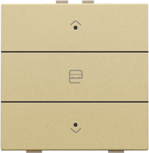 Enkelvoudige motorsturingsbediening met led voor Niko Home Control, gold coated