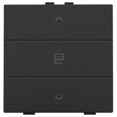 Enkelvoudige motorsturingsbediening met led voor Niko Home Control, piano black coated