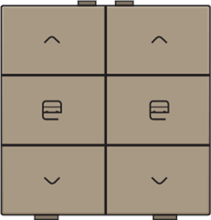 Dubbele motorsturingsbediening voor Niko Home Control, bronze coated
