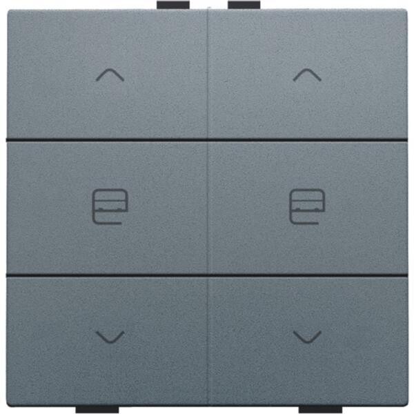 Dubbele motorsturingsbediening voor Niko Home Control, blue grey coated