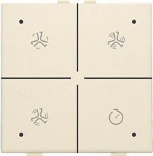 Niko Home Control ventilatiebediening met LED, cream