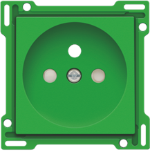 Niko Toebehoren Niko, afwerking stopcontact met penaarde en kinderveiligheid, inbouwdiepte 28,5 mm, green