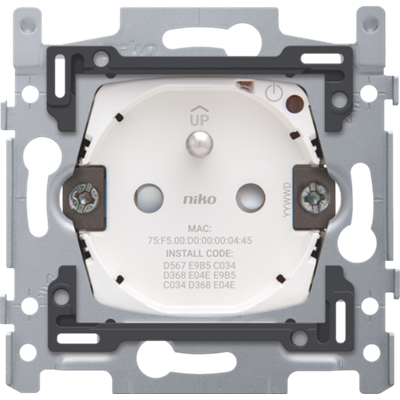 Niko Home Control, Geconnecteerde schakelbaar stopcontact met penaarde en kinderveiligheid, Zigbee®, 16 A, insteekklemmen