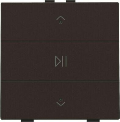 Enkelvoudige audiobediening met leds voor Niko Home Control, dark brown coated