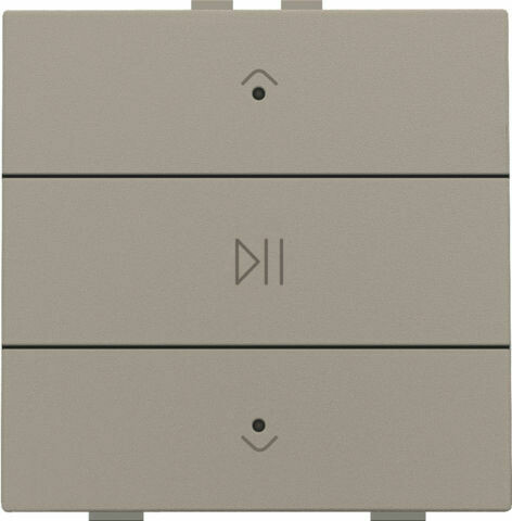 Enkelvoudige audiobediening met leds voor Niko Home Control, bronze coated