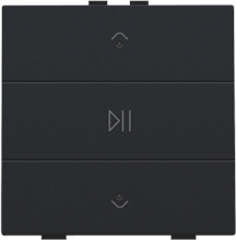 Niko Home Control enkelvoudige audiobediening LED, black coated