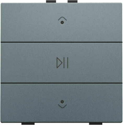 Enkelvoudige audiobediening met leds voor Niko Home Control, blue grey coated