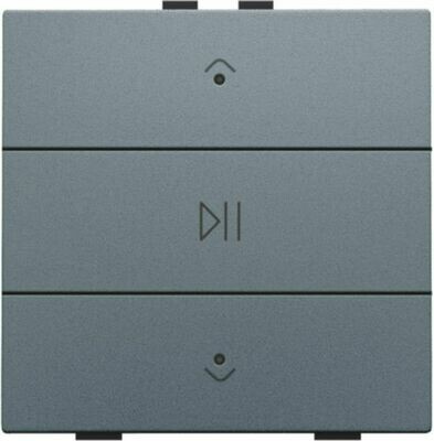 Enkelvoudige audiobediening met leds voor Niko Home Control, blue grey coated