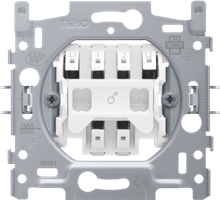 Niko, tweepolige schakelaar, tweepolige controleschakelaar of tweepolige trekschakelaar, 16 AX/250 Vac, insteekklemmen