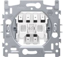 Niko, enkelpolige controleschakelaar met 3 aansluitklemmen, 10 AX/250 Vac, insteekklemmen