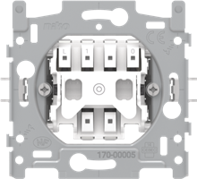 Niko, drukknop N.O. met 3 aansluitklemmen, 10 A/250 Vac, insteekklemmen