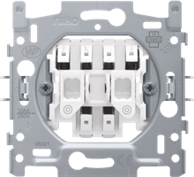 Niko, rolluikdrukknop voor elektronische sturingen, 10 A/250 Vac, insteekklemmen Niko, rolluikdrukknop voor elektronische sturingen, 10 A/250 Vac, insteekklemmen