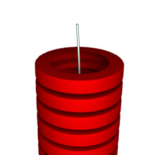 Wachtbuis D50 50X41 ROOD 50M