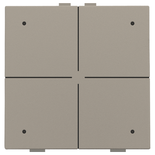 Viervoudige drukknop met leds en comfortsensoren voor Niko Home Control, bronze coated Viervoudige drukknop met leds en comfortsensoren voor Niko Home Control, bronze coated
