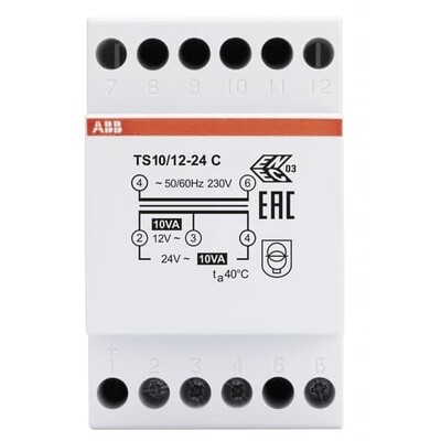 ABB Veiligheidstransformator 12-24V 10 VA 3 modules