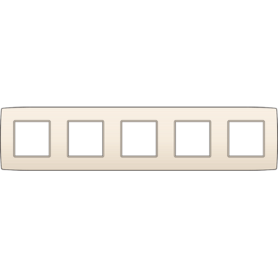 Niko, vijfvoudige afdekplaat, Original Cream, 71 mm centerafstand