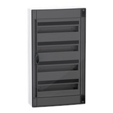 Schneider Residential - PrismaSeT XS - opbouw - 4 rijen - 18M - transparante deur - wit
