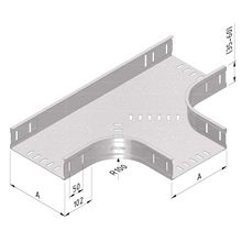 Kabelbaan T-stuk H=60MM, B=300MM