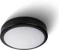 LED Bulkhead G2 Ø300 Ring Zwart RAL9004