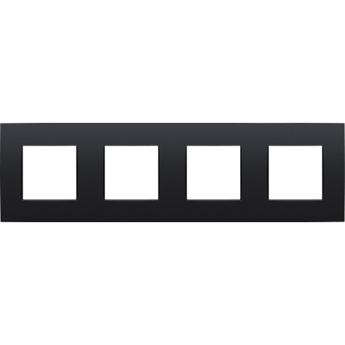 NIKO - Afdekplaat INTENSE (71mm) 4-voudig horizontaal, matt black coated NIKO - Afdekplaat INTENSE (71mm) 4-voudig horizontaal, matt black coated