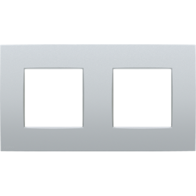Tweevoudige afdekplaat met 71 mm centerafstand, Niko Intense sterling coated