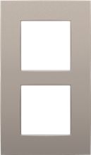 Tweevoudige afdekplaat, 60 mm centerafstand, verticaal, Niko Intense bronze coated