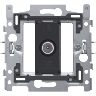 Sokkel voor enkelvoudige coaxaansluiting voor tv, 2 GHz, klauwbevestiging