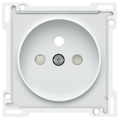 Afwerkingsset voor stopcontact met penaarde en beschermingsafsluiters, voor Niko Rocker en Niko Toggle, white coated