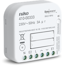 NIKO - RF-ontvanger voor motorsturing, 230 V, 2 N.O.-contacten, inbouw