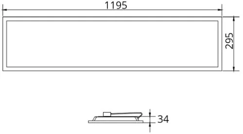 LED Paneel 30x120cm Easy G2 26-36W 3000K-6000K 3-CCT 2850-4200lm +Driver (2x28W)