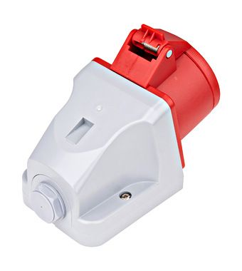 CEE-Stopcontact opbouw 5P 16A 400V 6h IP44 rood/ grijs