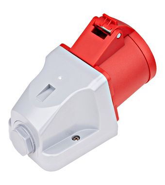 CEE-Stopcontact opbouw 5P 32A 400V 6h IP44 rood/ grijs CEE-Stopcontact opbouw 5P 32A 400V 6h IP44 rood/ grijs