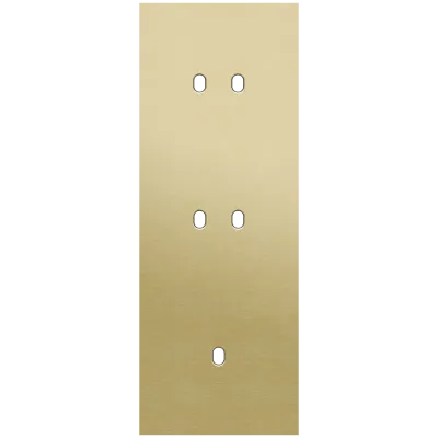 Drievoudige afdekplaat, verticaal 71 mm centerafstand, voor twee tweevoudige en een enkelvoudige schakelfunctie, Niko Toggle alu gold brushed Drievoudige afdekplaat, verticaal 71 mm centerafstand, voor twee tweevoudige en een enkelvoudige schakelfunctie, Niko Toggle alu gold brushed