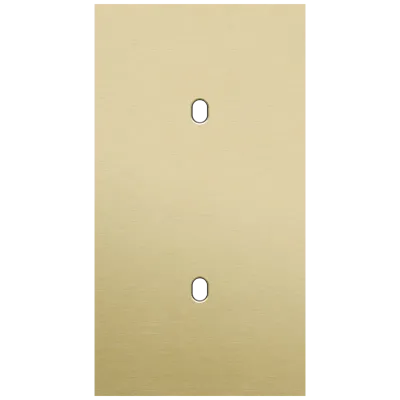 Tweevoudige afdekplaat, verticaal 71 mm centerafstand, voor twee enkelvoudige schakelfuncties, Niko Toggle alu gold brushed Tweevoudige afdekplaat, verticaal 71 mm centerafstand, voor twee enkelvoudige schakelfuncties, Niko Toggle alu gold brushed