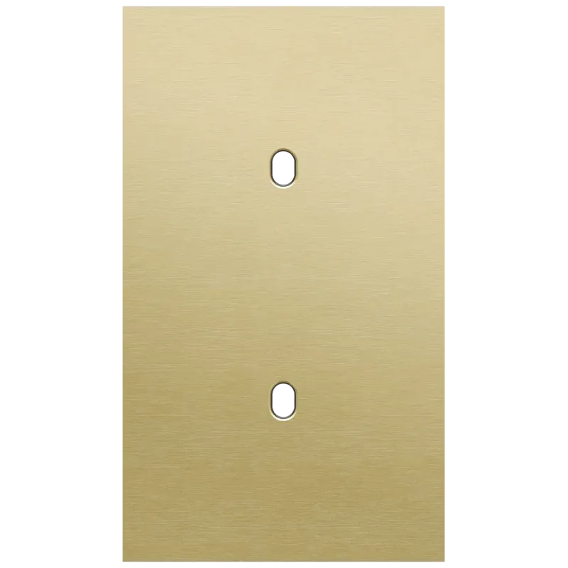 Tweevoudige afdekplaat, verticaal 60 mm centerafstand, voor twee enkelvoudige schakelfuncties, Niko Toggle alu gold brushed