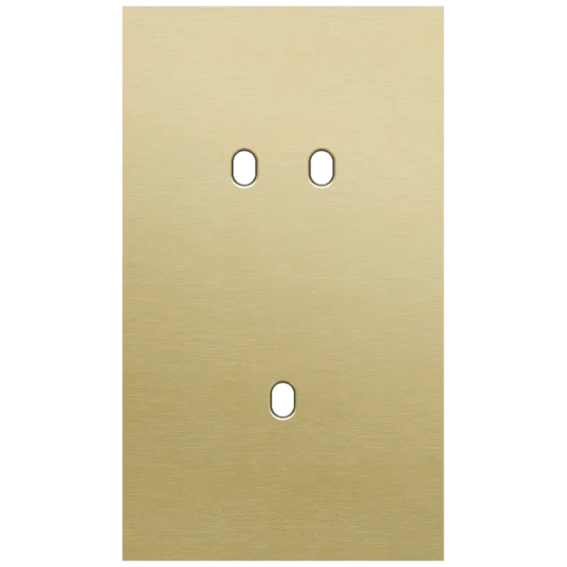 Tweevoudige afdekplaat, verticaal 60 mm centerafstand, voor een tweevoudige en een enkelvoudige schakelfunctie, Niko Toggle alu gold brushed
