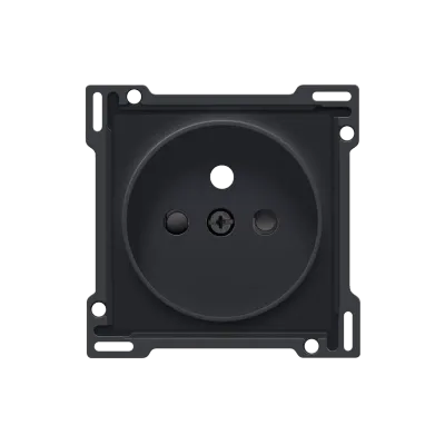 Afwerkingsset voor stopcontact met penaarde en beschermingsafsluiters, voor Niko Rocker en Niko Toggle, anthracite coated