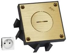 Arpi by Lithoss - Messing vloerstopcontact 2P+A met veiligheid