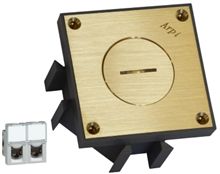 Arpi by Lithoss - Messing vloerstopcontact 2 x RJ45 cat 6 UTP - IP64