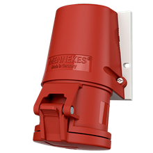 MENNEKES - Wandcontactdoos 32A 5P 6H 400V rood IP44, met TwinCONTACT, kabelinvoer bovenaan MENNEKES - Wandcontactdoos 32A 5P 6H 400V rood IP44, met TwinCONTACT, kabelinvoer bovenaan