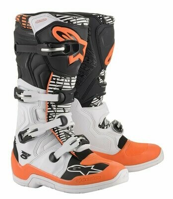 Alpinestars Tech 5 Wit Zwart Oranje Fluo