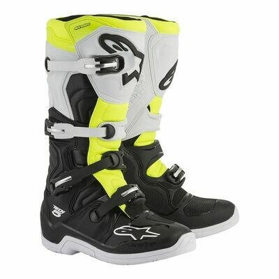 Alpinestars Tech 5 Zwart Wit Geel Fluo