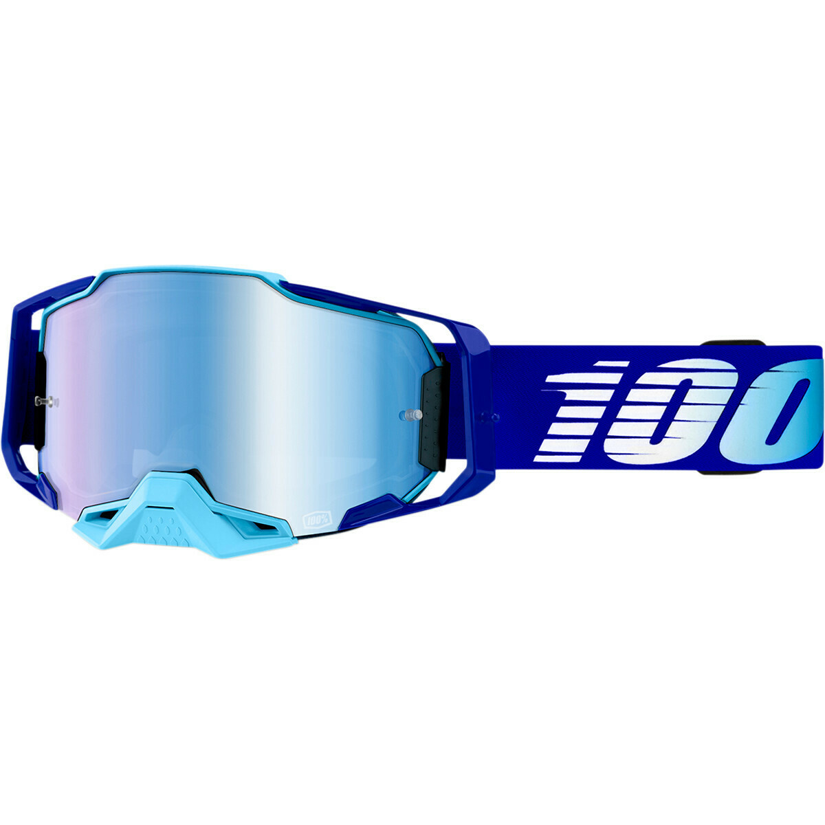 100% Armega Royal Goggle Blauwe spiegellens