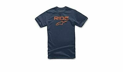 Alpinestars Unisex Juvy Ride 2.0 T-shirt voor kinderen, marine / oranje, 7