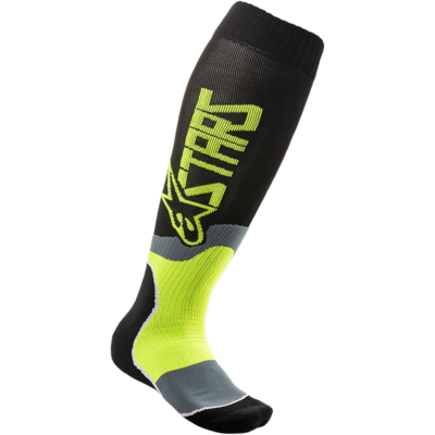 ALPINESTARS MX PLUS 2 JEUGDSOKKEN BLACK YELLOW FLUO