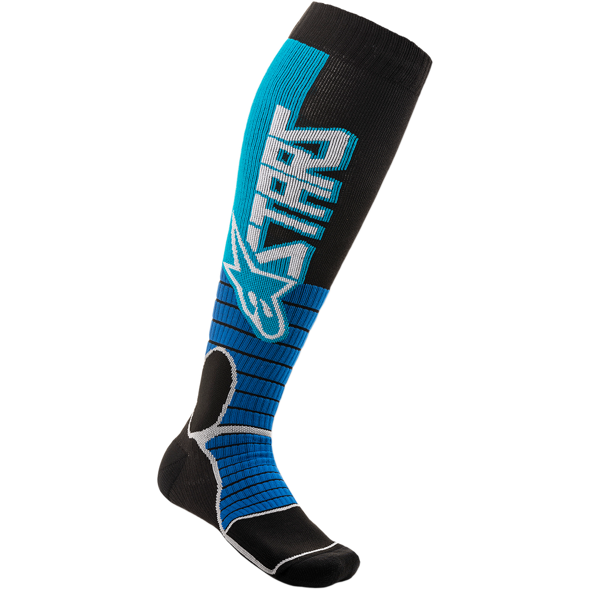 ALPINSTARS MX PRO SOKKEN CYAN BLACK