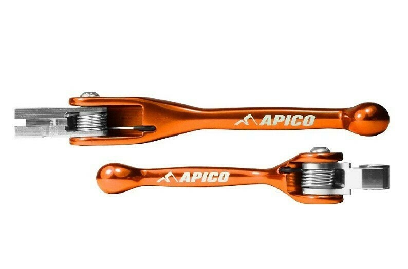APICO Flexi-hendelset KTM SX125 / 150 16-20 / SX / EXC250 / 300 14-20 / SXF / EXC-F250 / 350/450/500 14-20 + HVA TC / FC250 / 350/450/501 14-16 / TE / FE 250/300/350/450/501 14-15 ORANJE