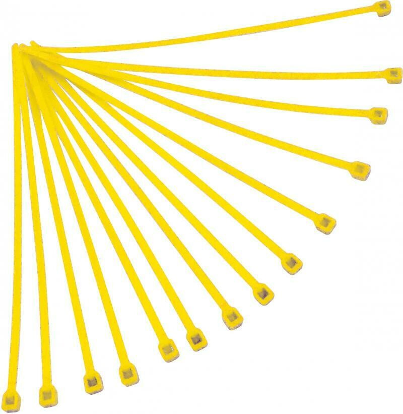 NYLON ZIP TIES 4,8X280MM - YELLOW